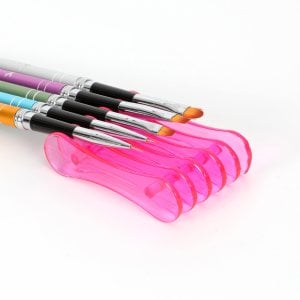 Fırça Tutucu (Şeffaf pembe)