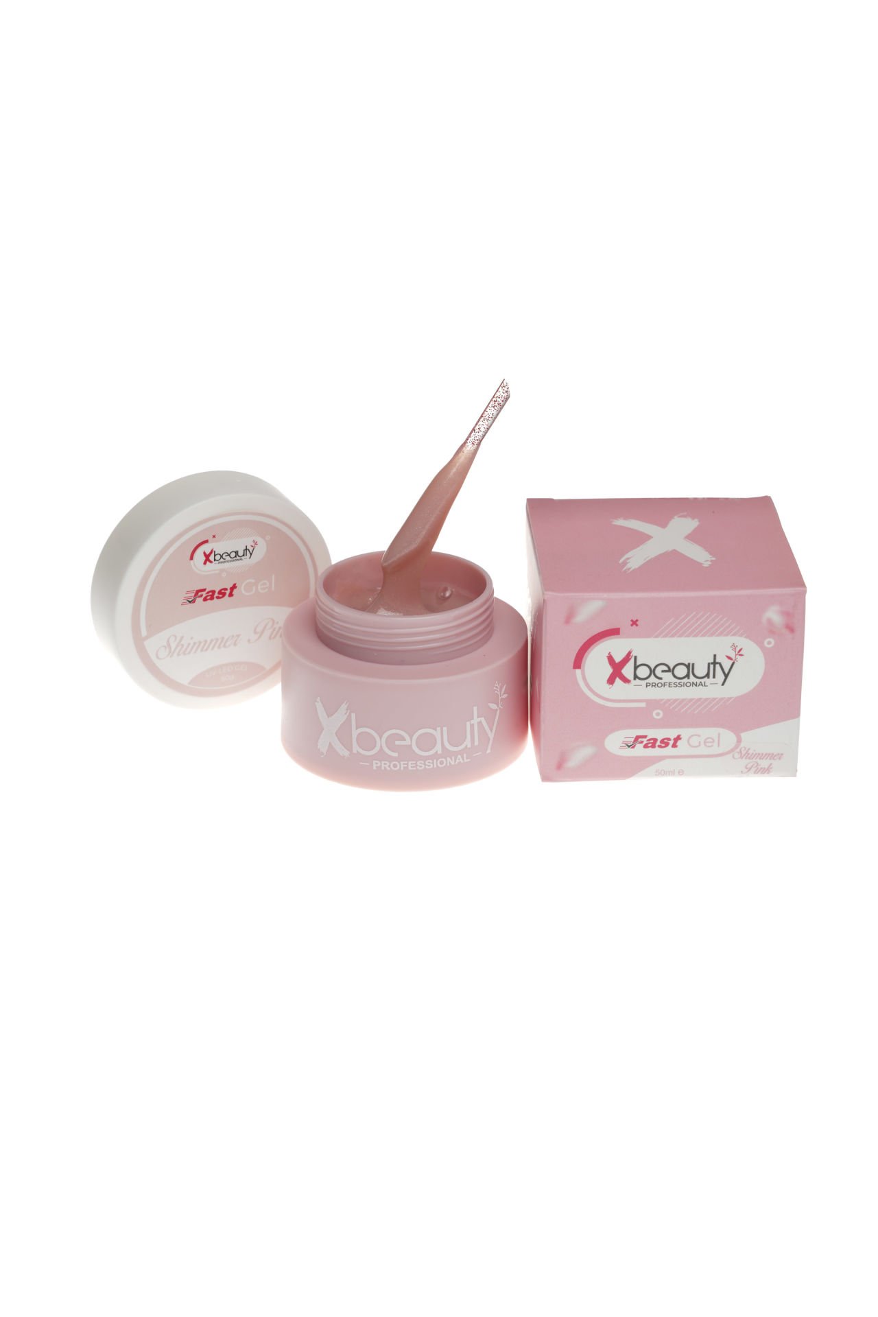 Xbeauty Fast Gel Shimmer Pink 50 gr