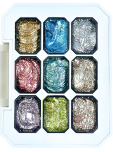 XBeauty Professional Three-in-One 9'lu Paint Gel Seti 1 – 18 gr (Platinum Simli)