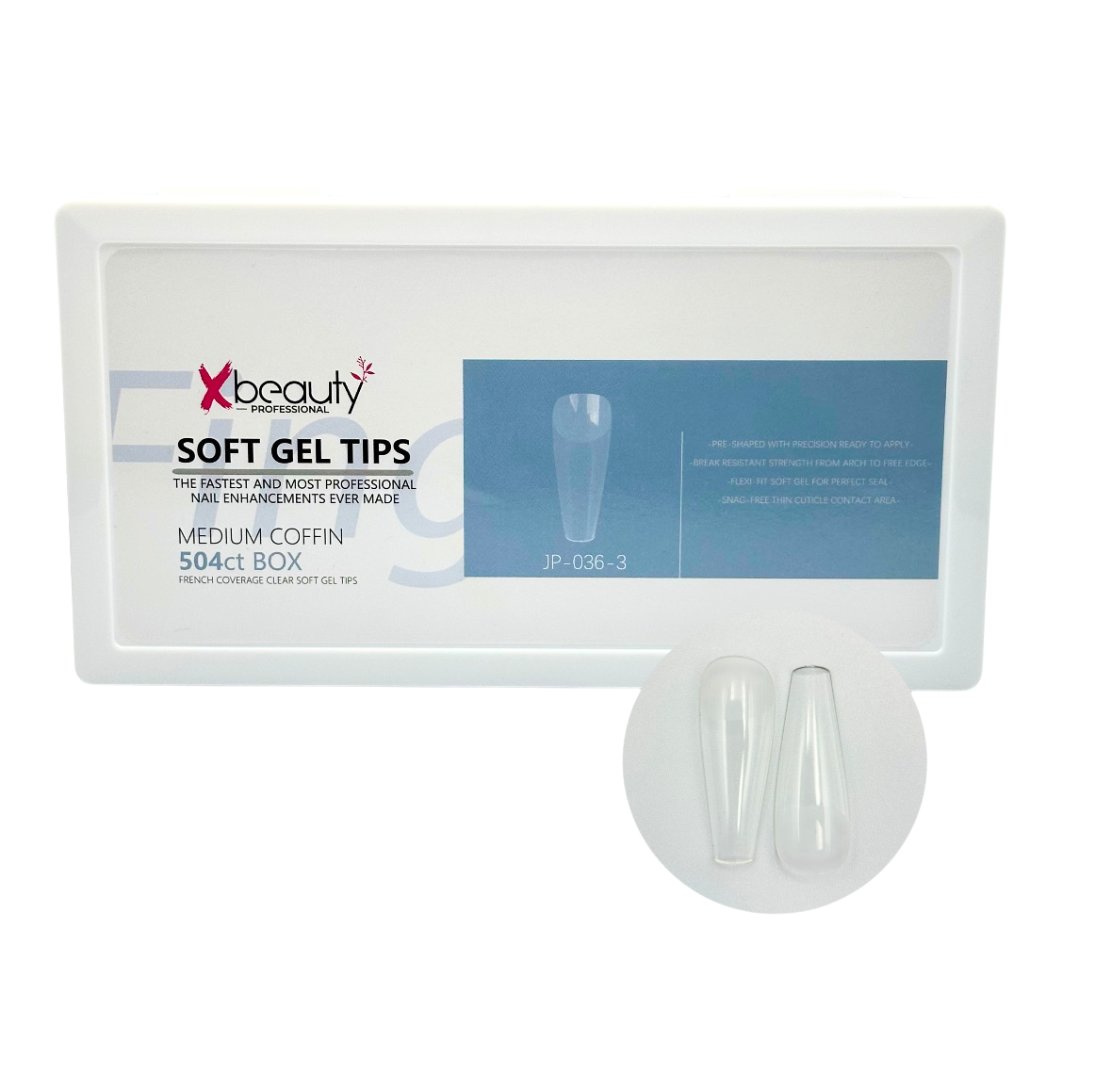 Xbeauty Jel Tips (Kapsül Tınak) Mat Coffin JP-036-3