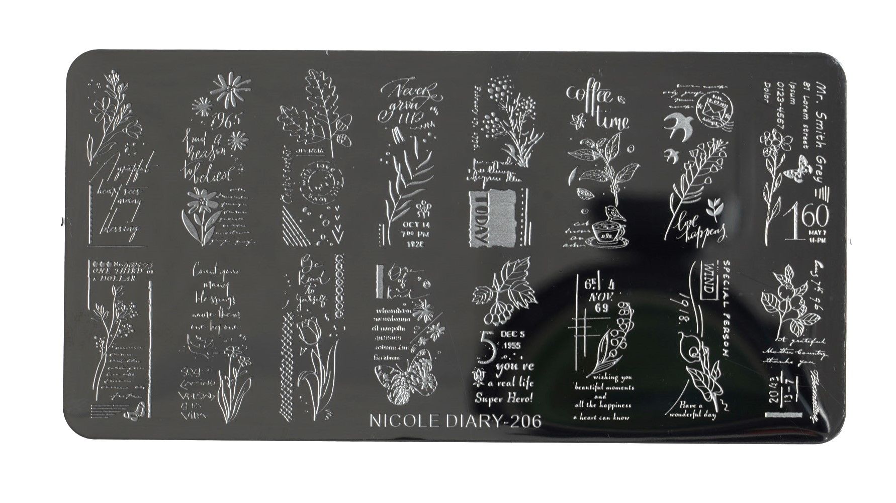 Nail Art Stamping Baskı Plakası ND-206